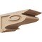 Ekena Millwork 10"W x 20"D x 10"H Wide Scroll Rough Cedar Woodgrain TimberThane Corbel, Primed Tan CORUR10X20X10SCRRCPR - alternate 1